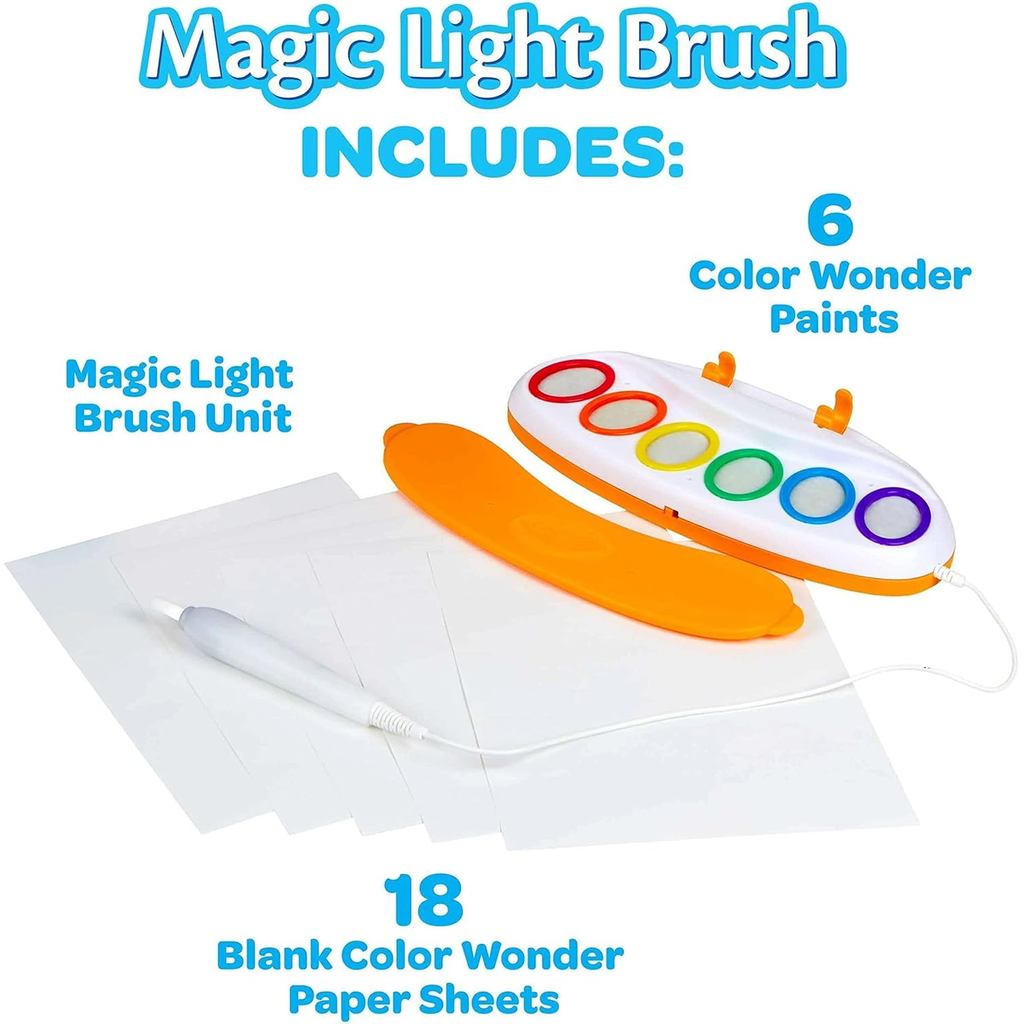 Crayola Color Wonder Magic Light Brush, Mess Free Painting Station for Kids, Toddler Toys & Activities, Ages 3+