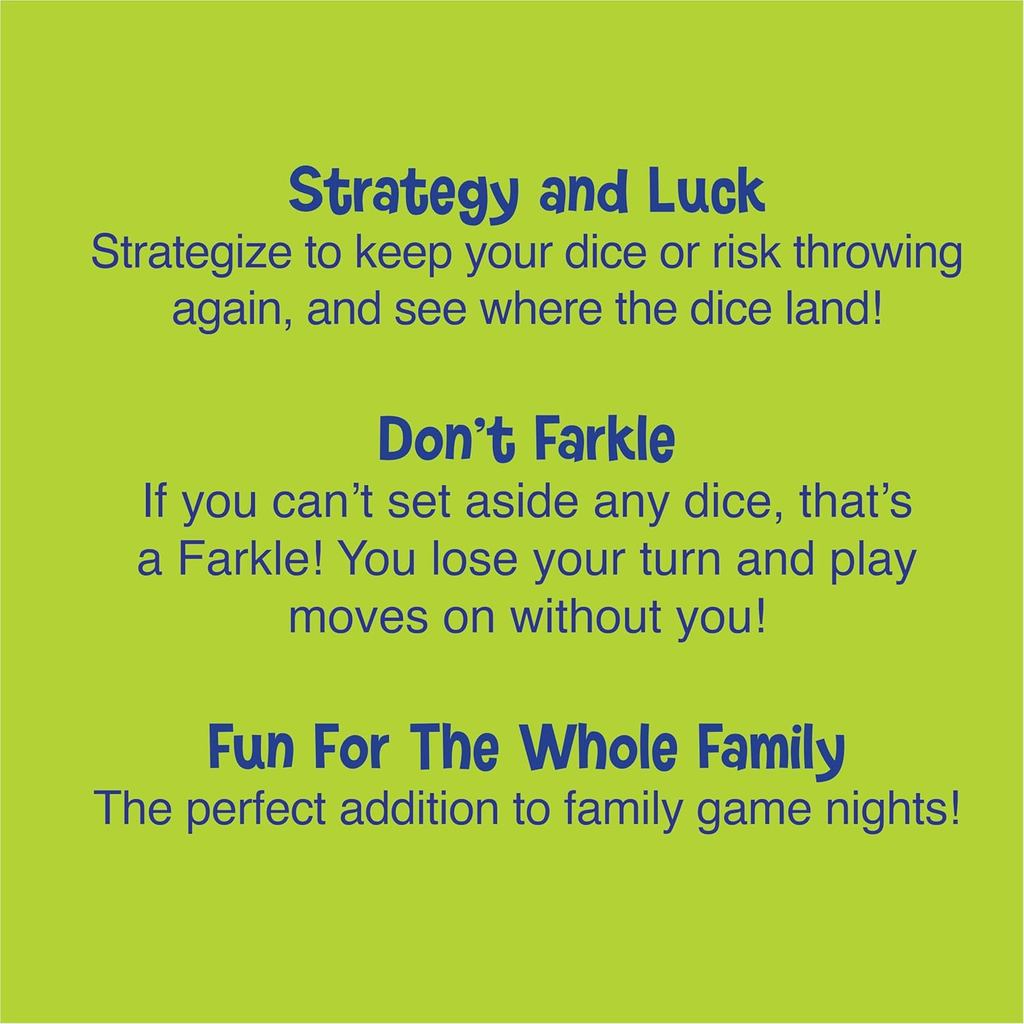 PlayMonster Farkle Classic Dice Games – Kids, Family Games, Travel Game, Adult Games, Ages 8+