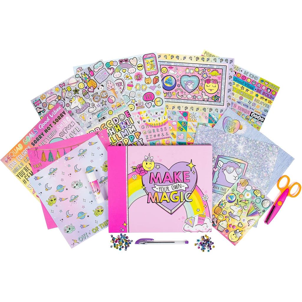 Just My Style Ultimate Scrapbook,Personalize and Decorate A 40-Page DIY Scrapbook,Great for Travel,Road Trips&On-The-Go