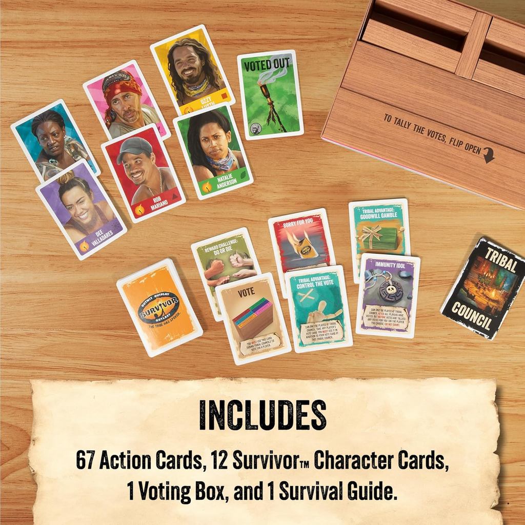 Exploding Kittens Survivor: The Tribe Has Spoken 3-6 Players - Ages 8+ - 30 Minutes to Play