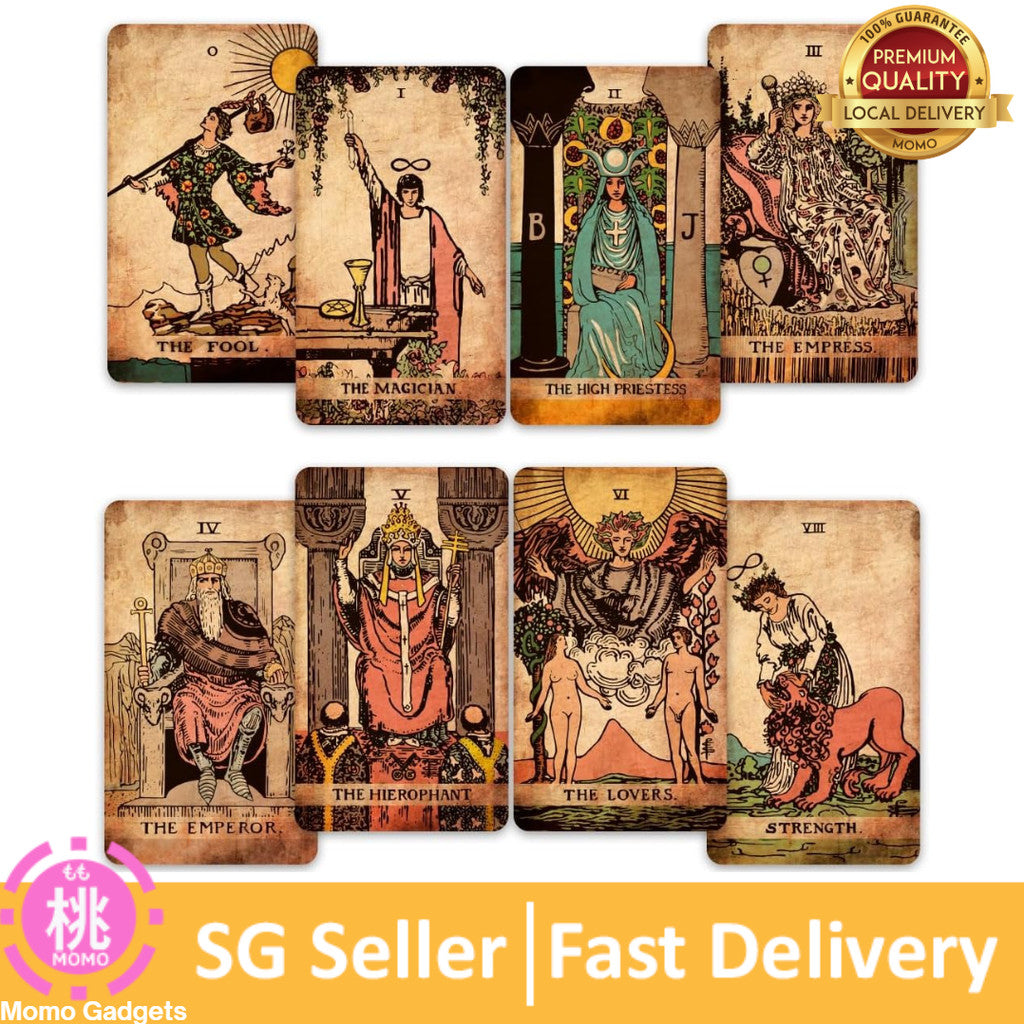 CRAFTERIAN Classic Tarot Set - 78 Gold-Edged Classic Cards with Guidebook - Perfect for Beginners