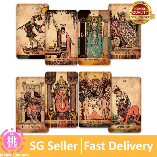 CRAFTERIAN Classic Tarot Set - 78 Gold-Edged Classic Cards with Guidebook - Perfect for Beginners