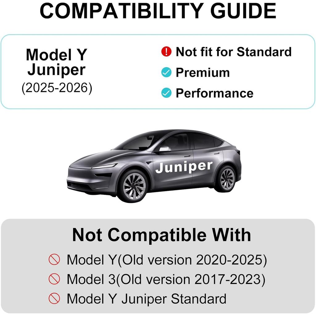 Floor Mats for Tesla Model Y Juniper 2025-2026 All Weather 9Pcs Cargo Liners & 4Pcs Mud Flaps No-Drill Splash Guards