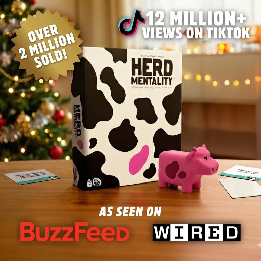Herd Mentality: Udderly Funny Family Board Game | Easy & Fun for Big Groups of 4-20 Players
