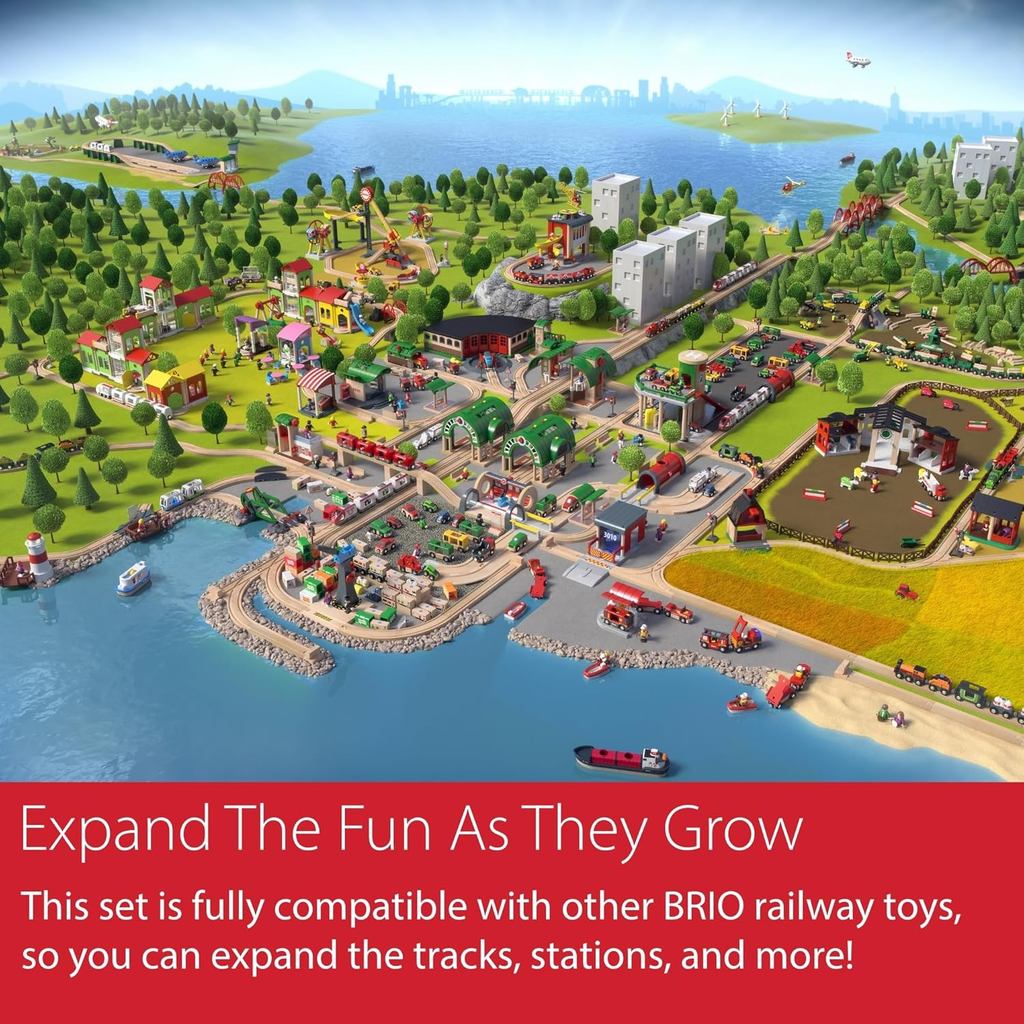 BRIO World Special Track Pack-50-Piece Set-FSC-Certified Wooden Train Track Pieces-Compatible with All BRIO Railway Sets