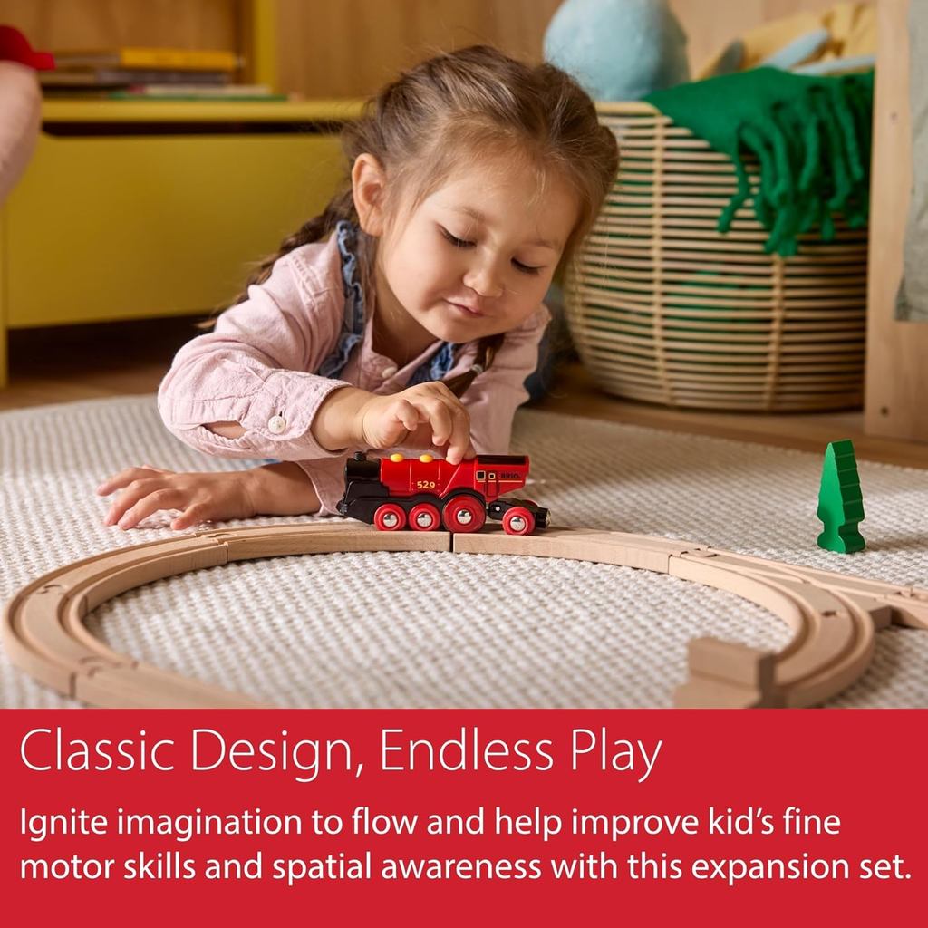 BRIO World Special Track Pack-50-Piece Set-FSC-Certified Wooden Train Track Pieces-Compatible with All BRIO Railway Sets