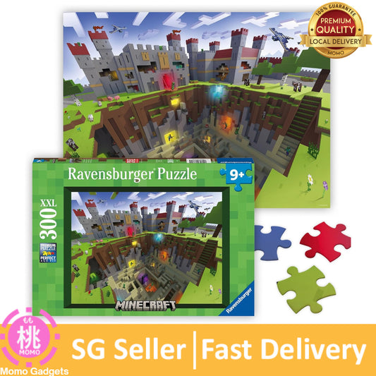 Ravensburger - Minecraft Cutaway - 300 Piece Jigsaw Puzzle - XXL Pieces for Easier Assembly - Exciting, Colorful Cross