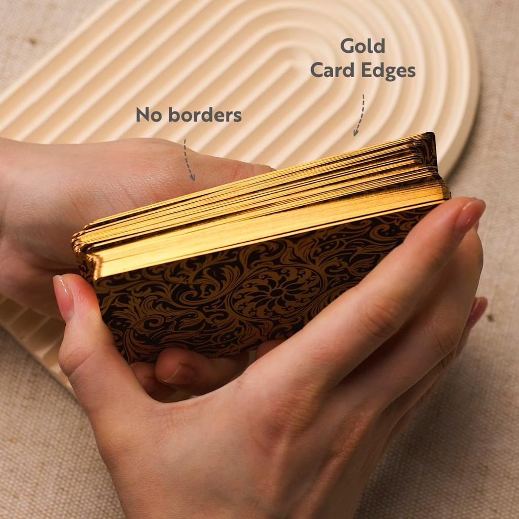 CRAFTERIAN Classic Tarot Set - 78 Gold-Edged Classic Cards with Guidebook - Perfect for Beginners