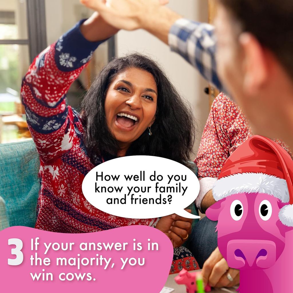 Herd Mentality: Udderly Funny Family Board Game | Easy & Fun for Big Groups of 4-20 Players