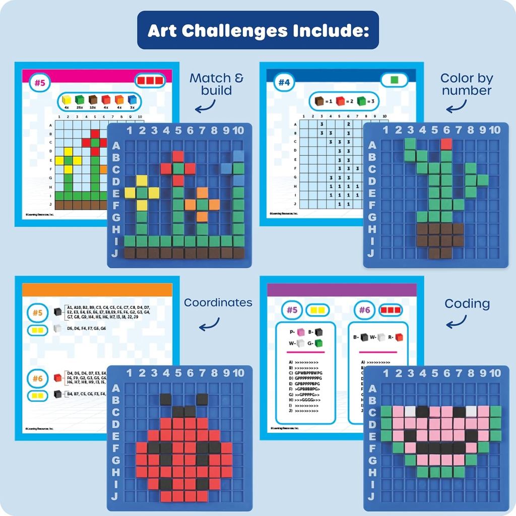 Learning Resources STEM Explorers Pixel Art Challenge - Science Kits & STEM Activities for Kids