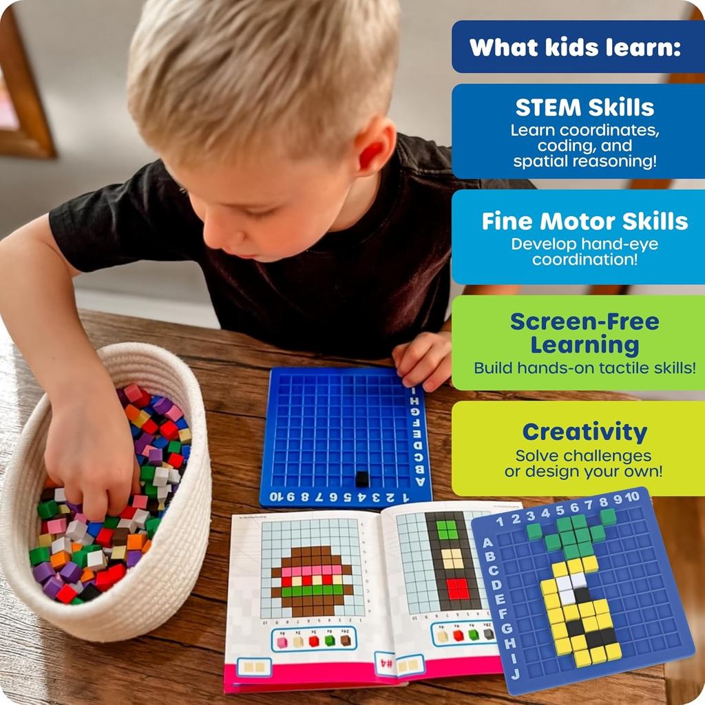 Learning Resources STEM Explorers Pixel Art Challenge - Science Kits & STEM Activities for Kids