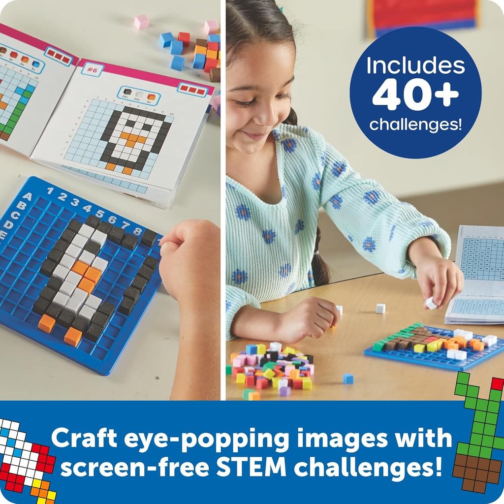Learning Resources STEM Explorers Pixel Art Challenge - Science Kits & STEM Activities for Kids