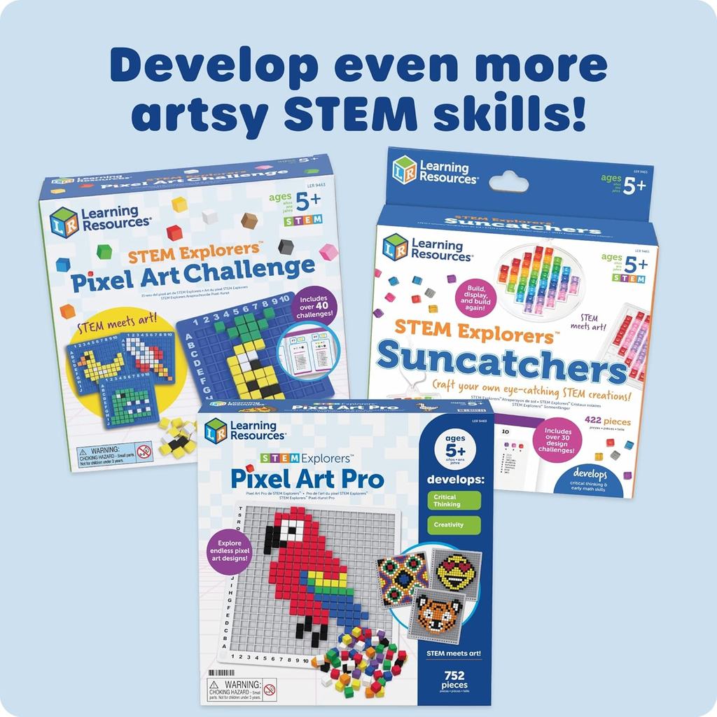 Learning Resources STEM Explorers Pixel Art Challenge - Science Kits & STEM Activities for Kids