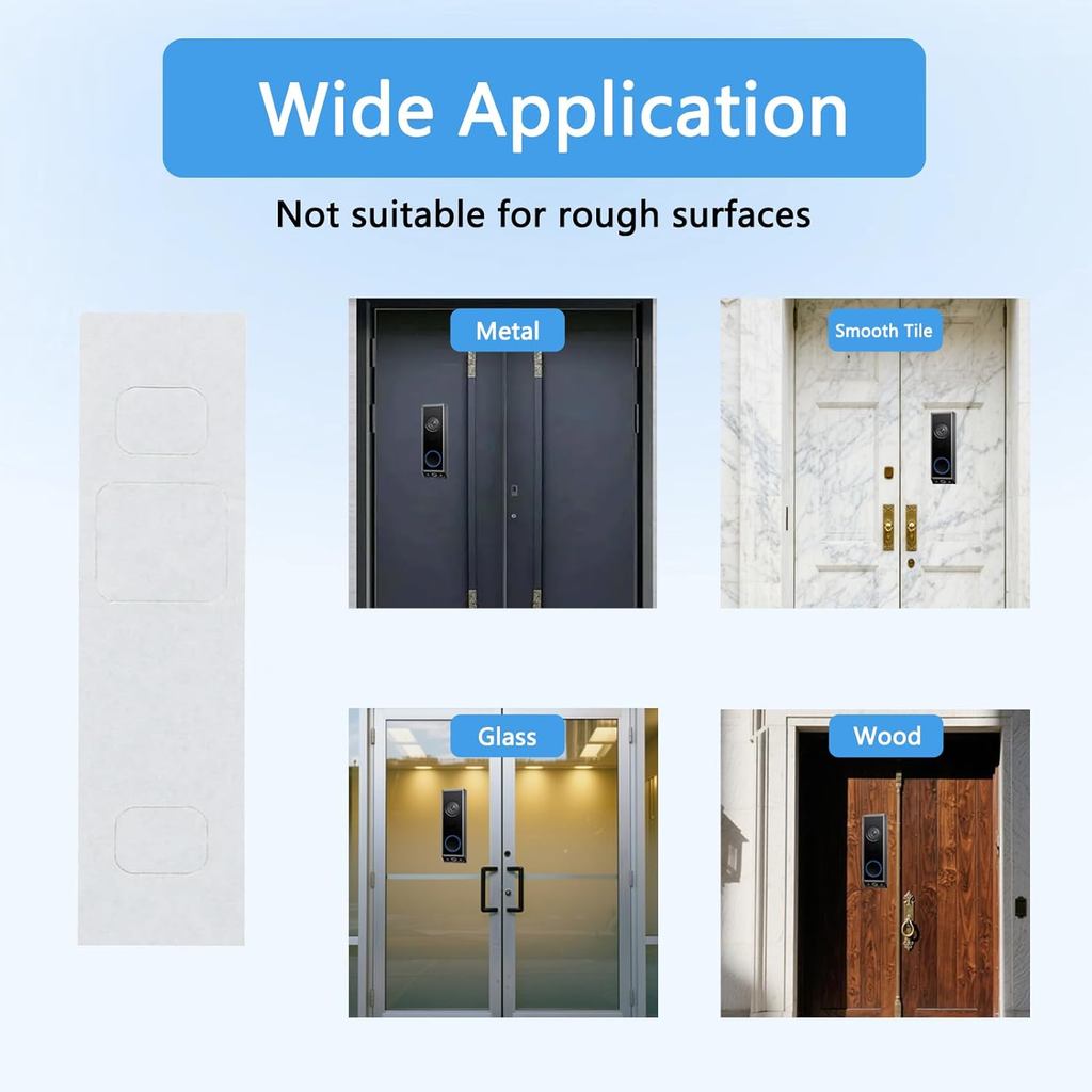 Doorbell Adhesive Mount Tape Compatible with Eufy Security Video Doorbell E340 / C31, No Drill Doorbell Mount
