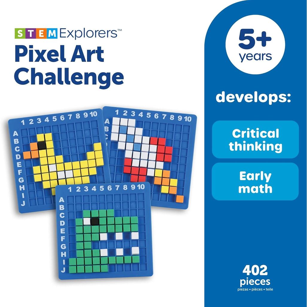 Learning Resources STEM Explorers Pixel Art Challenge - Science Kits & STEM Activities for Kids