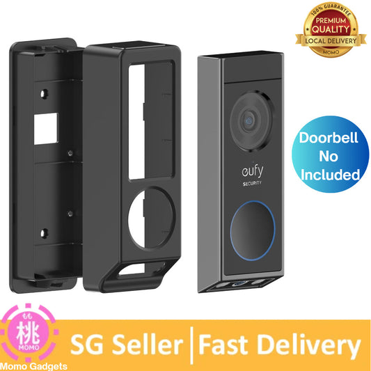 Adhesive Doorbell Mount for Eufy E340 Camera, No-Drill Adjustable Wedge Bracket for Video Doorbell