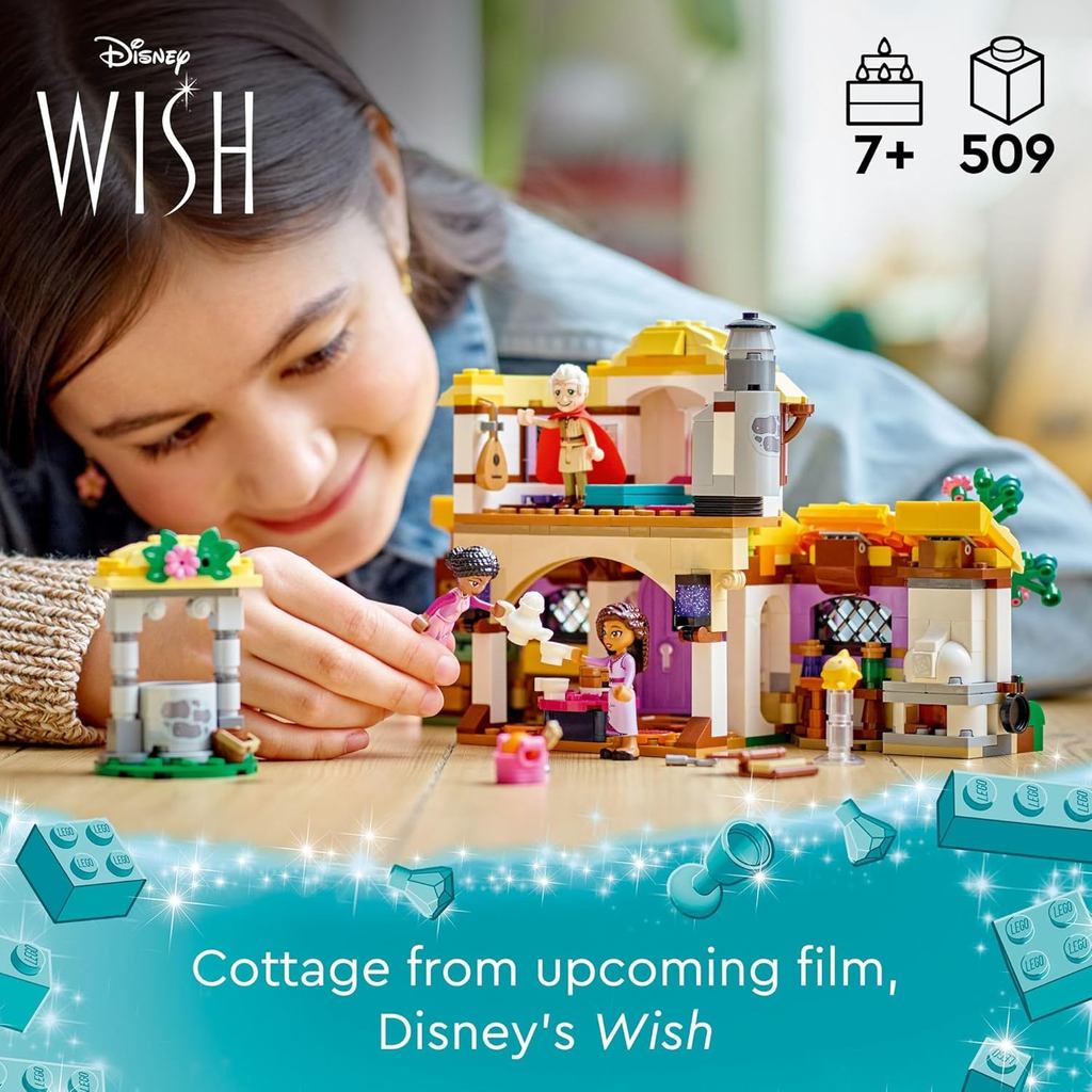 LEGO Disney Wish: Asha’s Cottage 43231 Building Toy Set, A Cottage for Role-Playing Life in The Hamlet -for Kids Ages 7