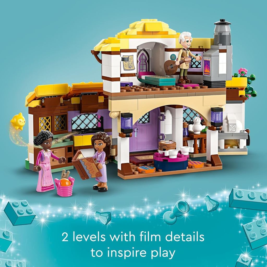LEGO Disney Wish: Asha’s Cottage 43231 Building Toy Set, A Cottage for Role-Playing Life in The Hamlet -for Kids Ages 7