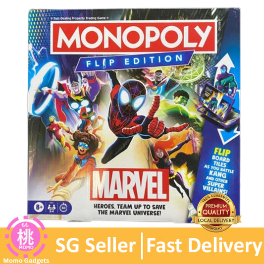 Monopoly Flip Edition: Marvel Board Game | Ages 8 and Up | 2 to 4 Players | Family Board Games