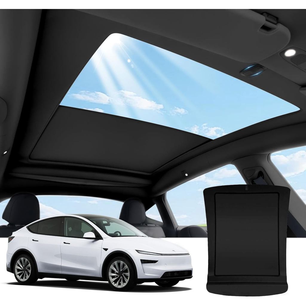 Voice Control Electric AUTO Sunshade Roof for Tesla Model Y 2025-2026, Retractable Panoramic Roof Shade