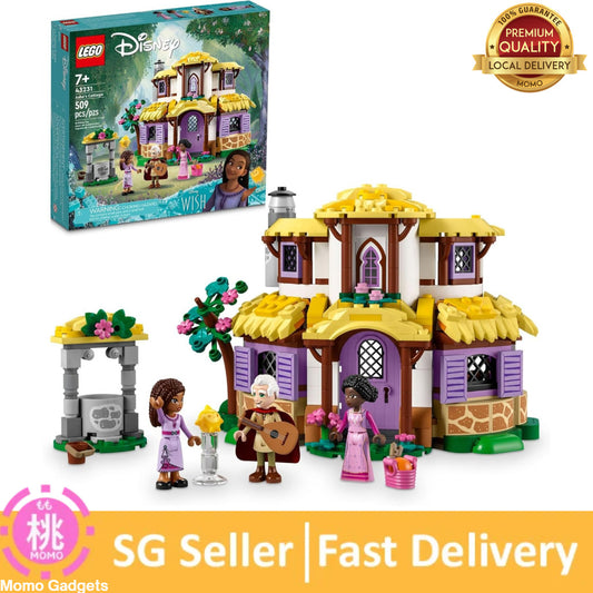 LEGO Disney Wish: Asha’s Cottage 43231 Building Toy Set, A Cottage for Role-Playing Life in The Hamlet -for Kids Ages 7