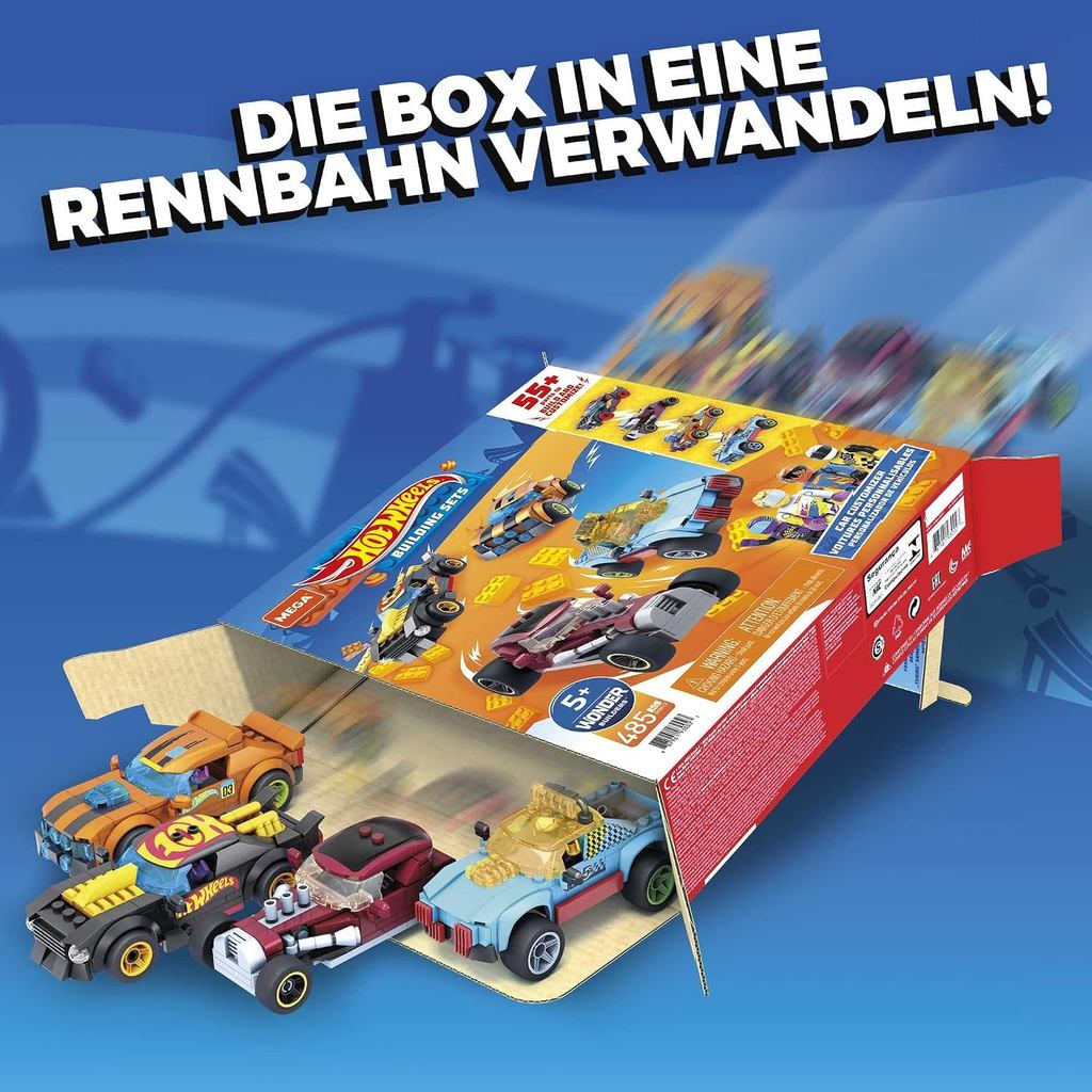 Hot Wheels Racing Car Toy Set, Building Set with 485 Pieces , for Children from 5 Years