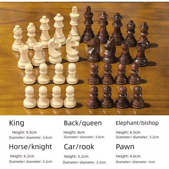 Seipting High-End International Chess Set for Competition and Training, foldable board-solid wood
