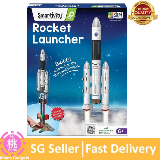 Smartivity DIY Rocket Launcher STEM Kit for Kids|2025 Parents Choice Award Winner | Build Your Own Rocket & Launch