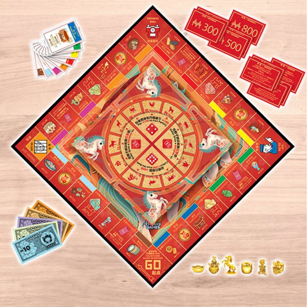Monopoly Chinese New Year Celebration Edition Board Game – Year of the Horse– Ages 8+ – 2-6 Players