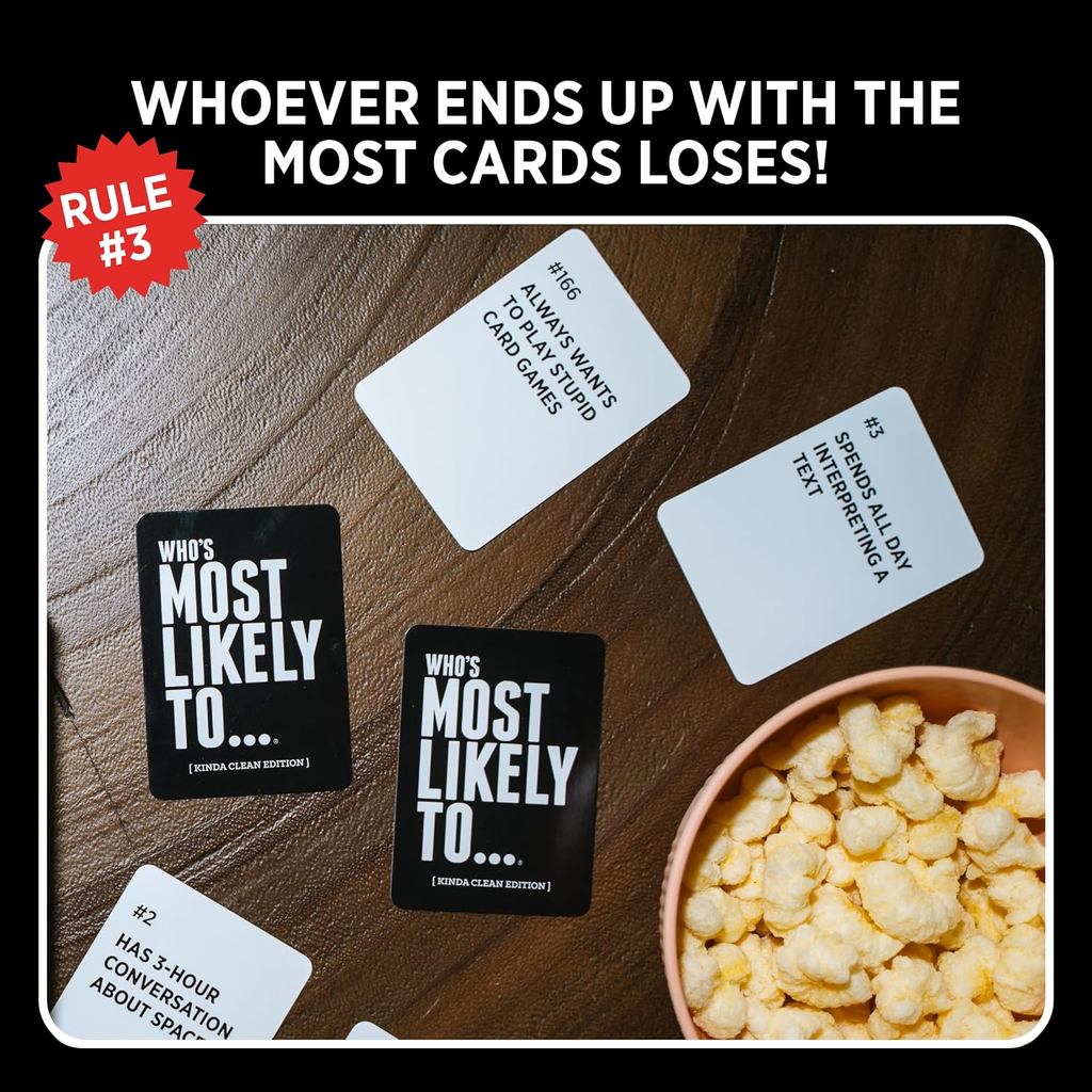 Who's Most Likely To... Kinda Clean Edition | Family Card Game | Ages 14+