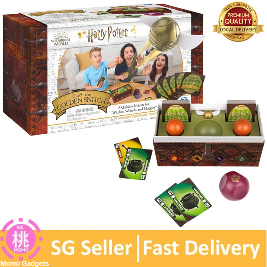 Harry Potter Catch The Golden Snitch, A Quidditch Board Game for Witches, Wizards and Muggles, Family Game Ages 8 & up