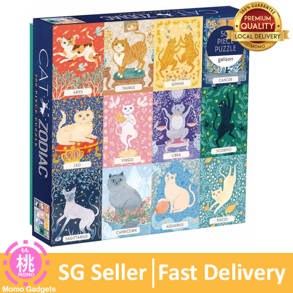 Galison - Cat Zodiac 500 Piece Jigsaw Puzzle for Adults