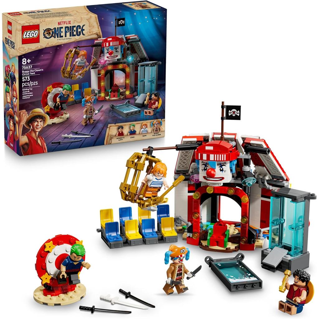 LEGO ONE PIECE Buggy the Clown’s Circus Tent Building Blocks - Creative Building Toy for Boys & Girls, 8+ 75637