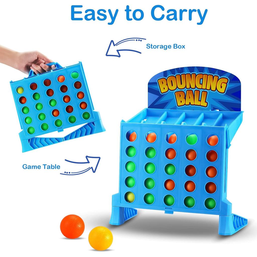 Bounce Ball Linking Shots Game Suitable for Connect, 4 in a Row Parent-Child Interaction Board Game