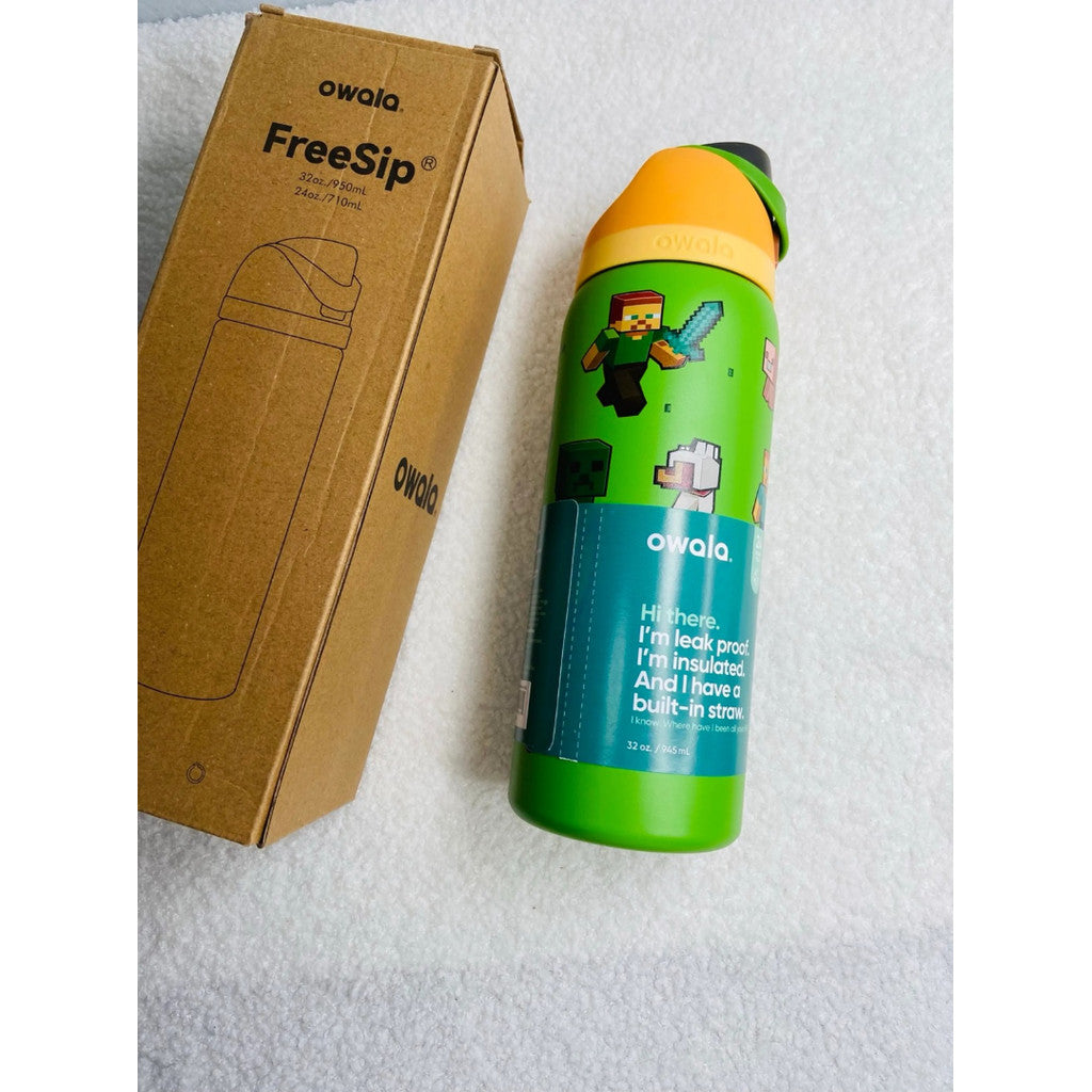 OWALA Freezip 700ml Stainless Steel Water Bottle with Straw - BPA-Free, Leakproof, Insulated for Sports & Fitness