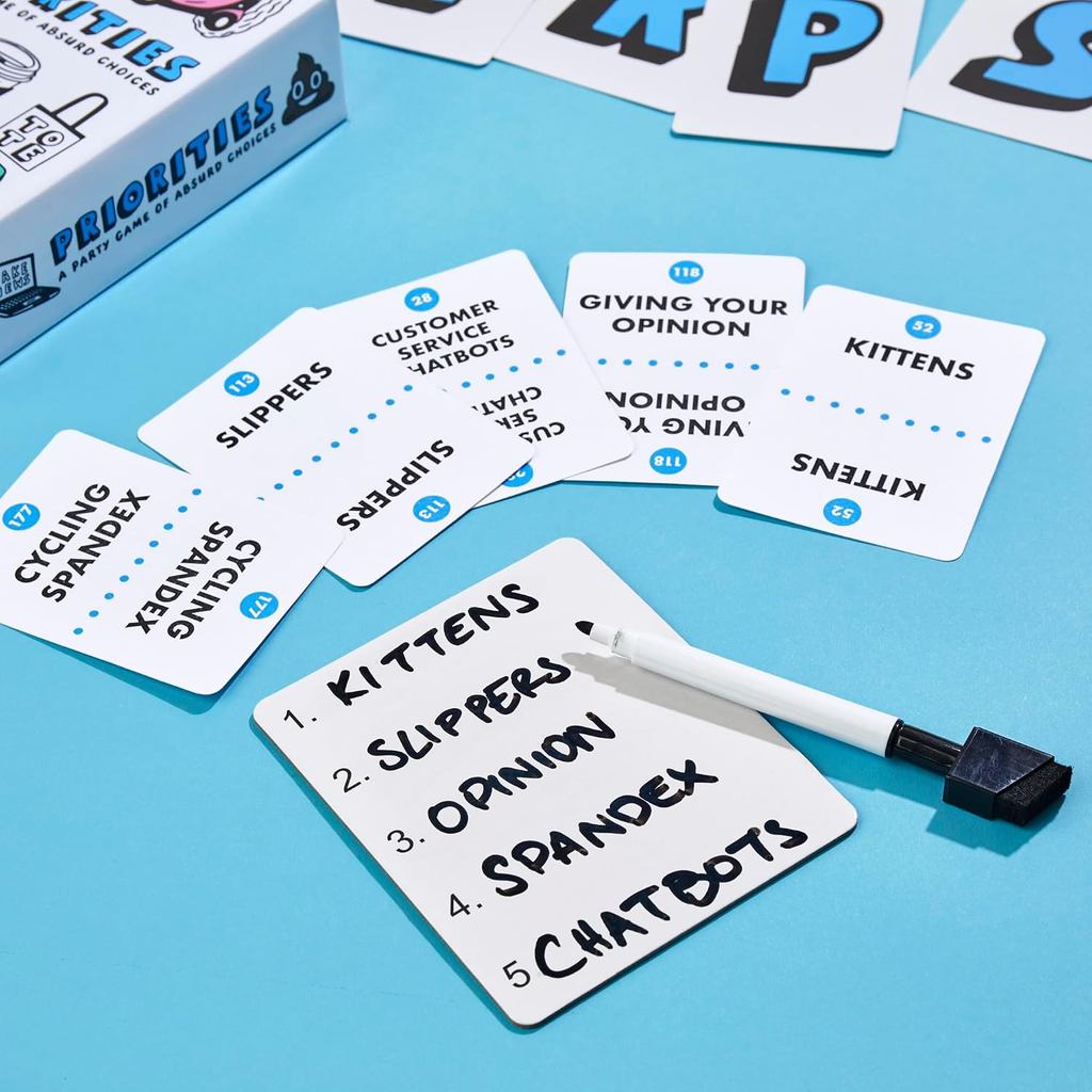 Priorities Game | A Party Game of Absurd Choices | Hilarious Card Games | Ages 14+ | 2+ Players | 30 Mins.