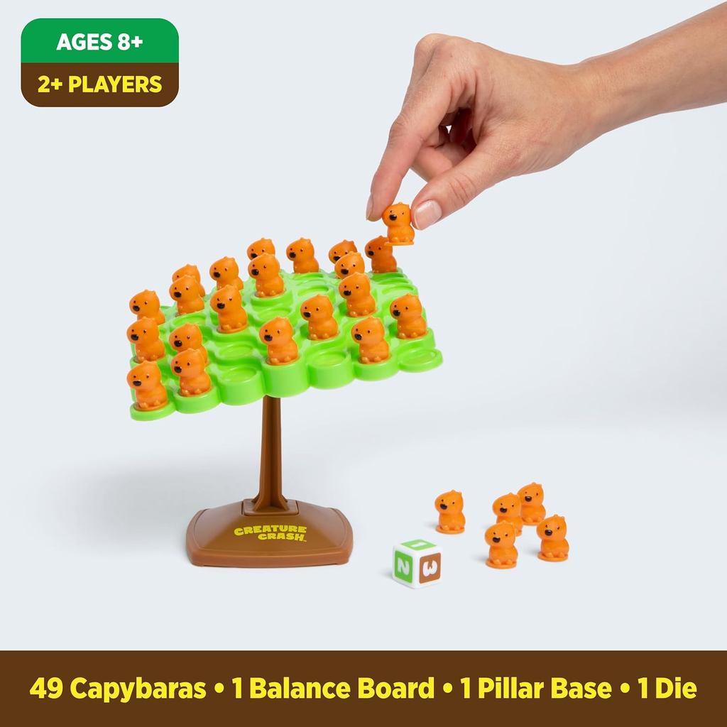 Creature Crash by Relatable, The Capybara Balancing Game, Great Kids Games and Family Game Night Essentials