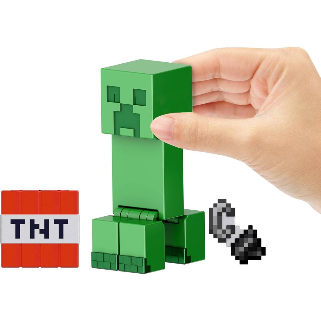 Mattel Minecraft Action Figure & Accessories 2-Pack with Creeper in 8.3 cm Scale Collectible Toy Set