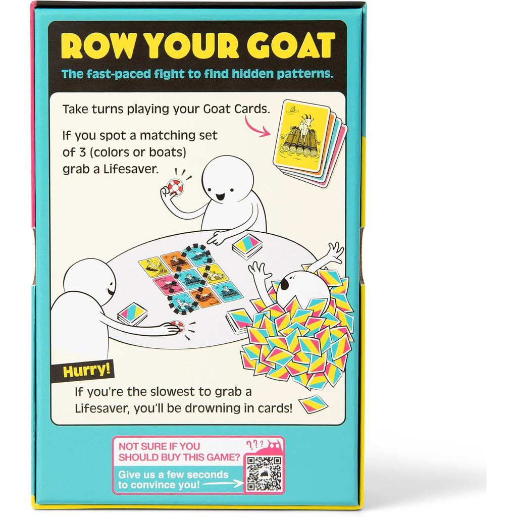 Exploding Kittens Presents: Row Your Goat - A Rapid Fire Tic Tac Toe Game - 2-6 Players - Ages 7+