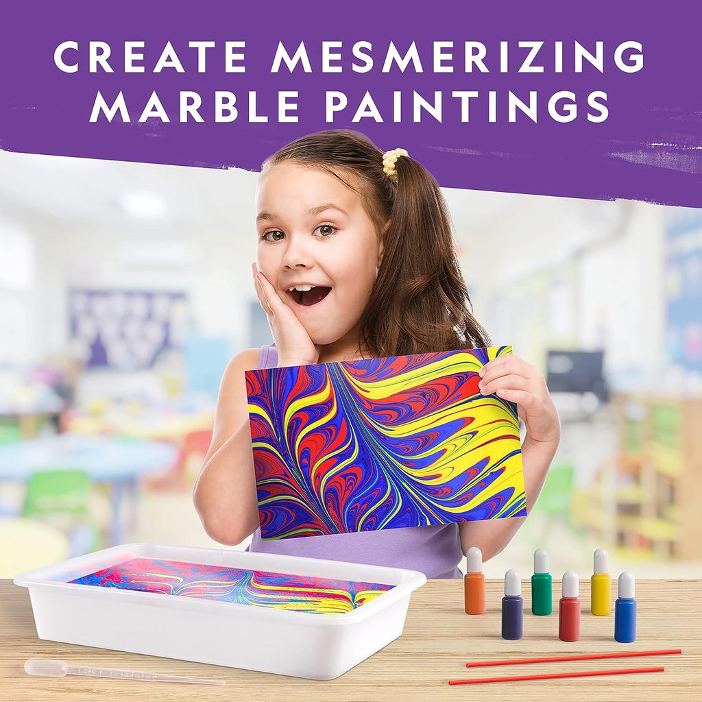 NATIONAL GEOGRAPHIC Mega Arts and Crafts Kit for Kids – Mosaic Kit, Marbling Paint Kit & Air Dry Clay Pottery Kit