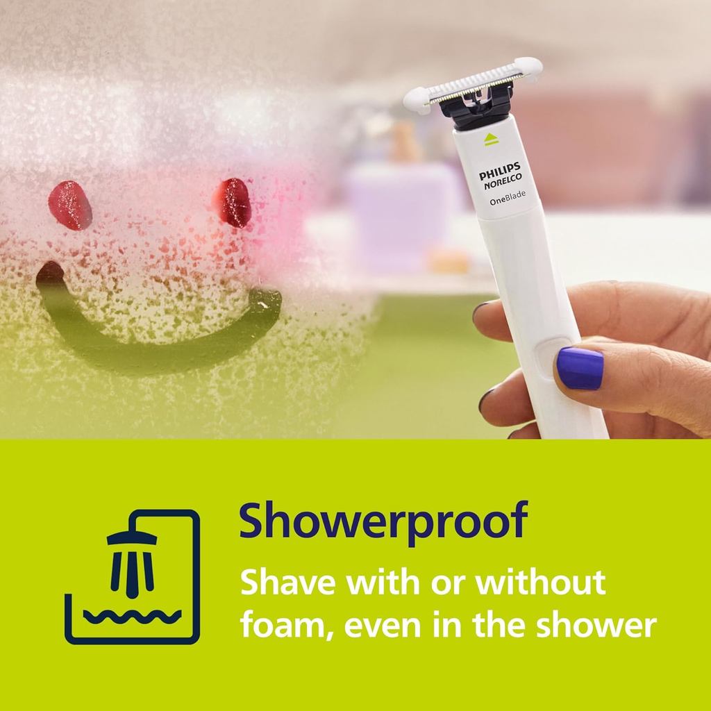 Philips Norelco OneBlade Intimate, Designed for Pubic Grooming, Trim & Shave with Extra Skin Protection, Waterproof