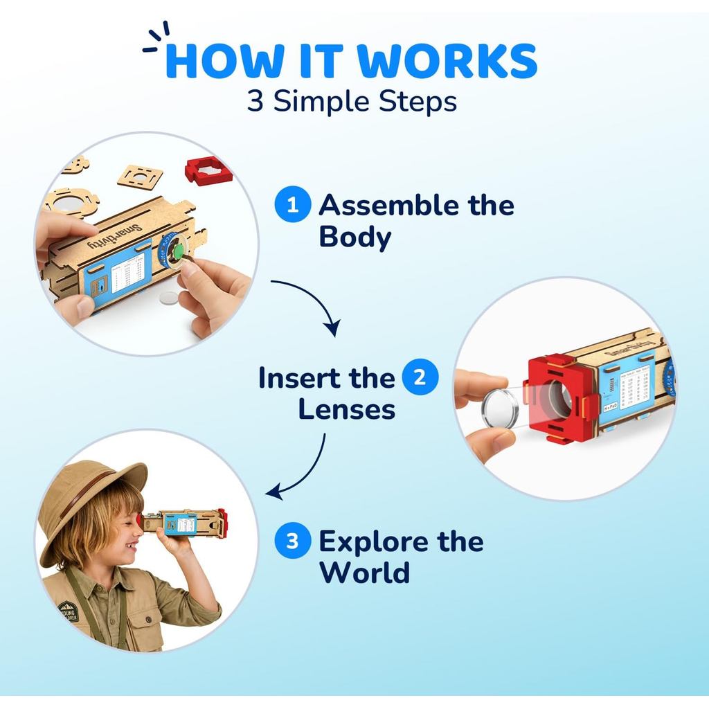 Smartivity DIY Telescope STEM Toy for Kids 8-14 Years