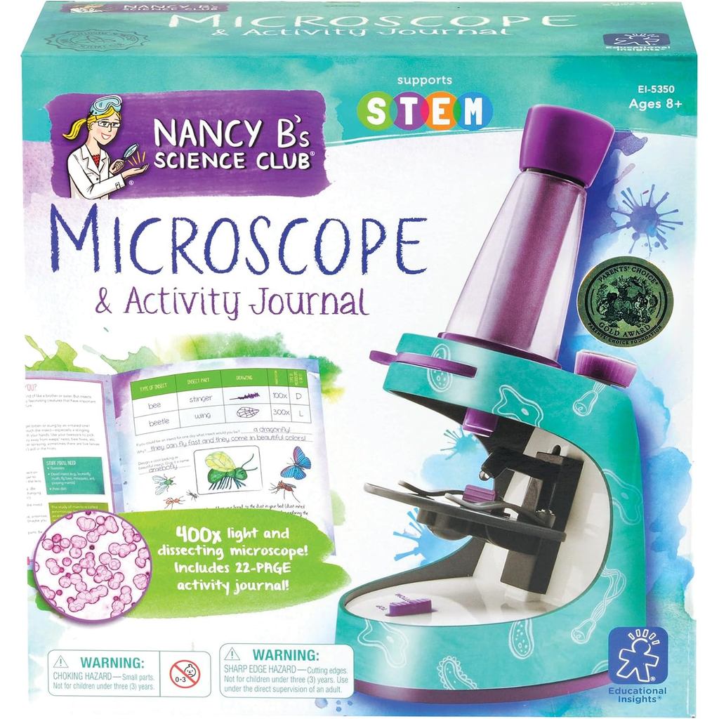 Educational Insights Nancy B's Science Club Microscope for Kids, Gift for Boys & Girls, Ages 8-12