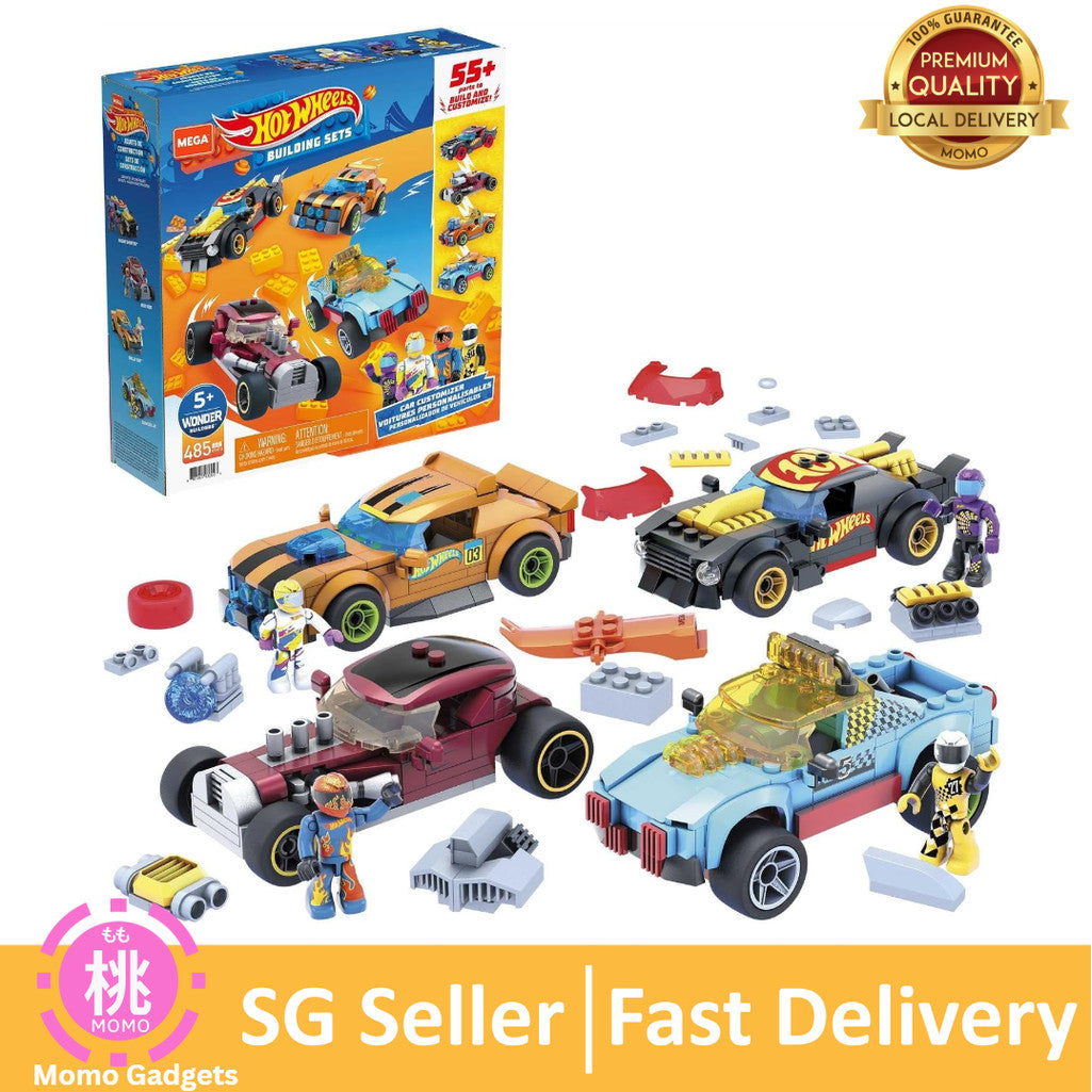 Hot Wheels Racing Car Toy Set, Building Set with 485 Pieces , for Children from 5 Years