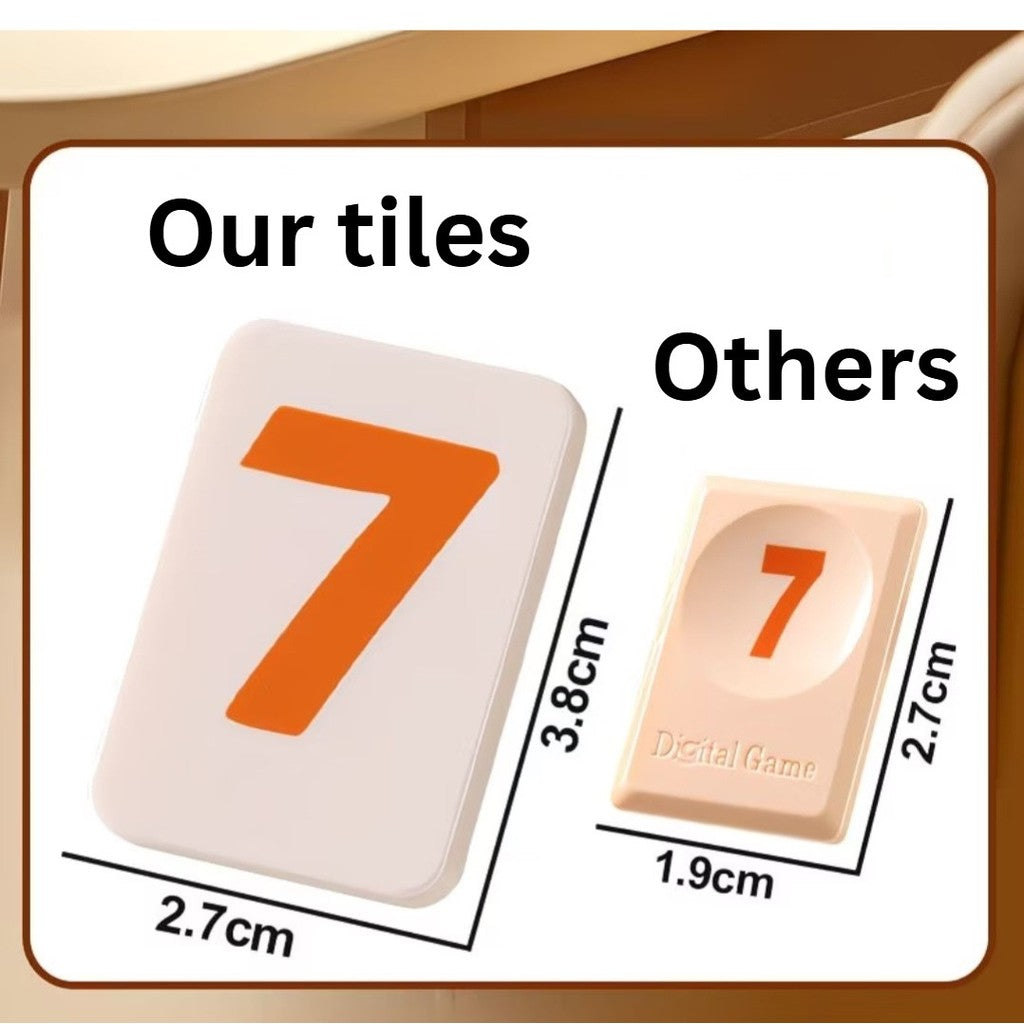 Large Numbers Rummy Traveling Portable Big Size 4 or 6 Racks Rummikub Tiles Israel Mahjong Board Game