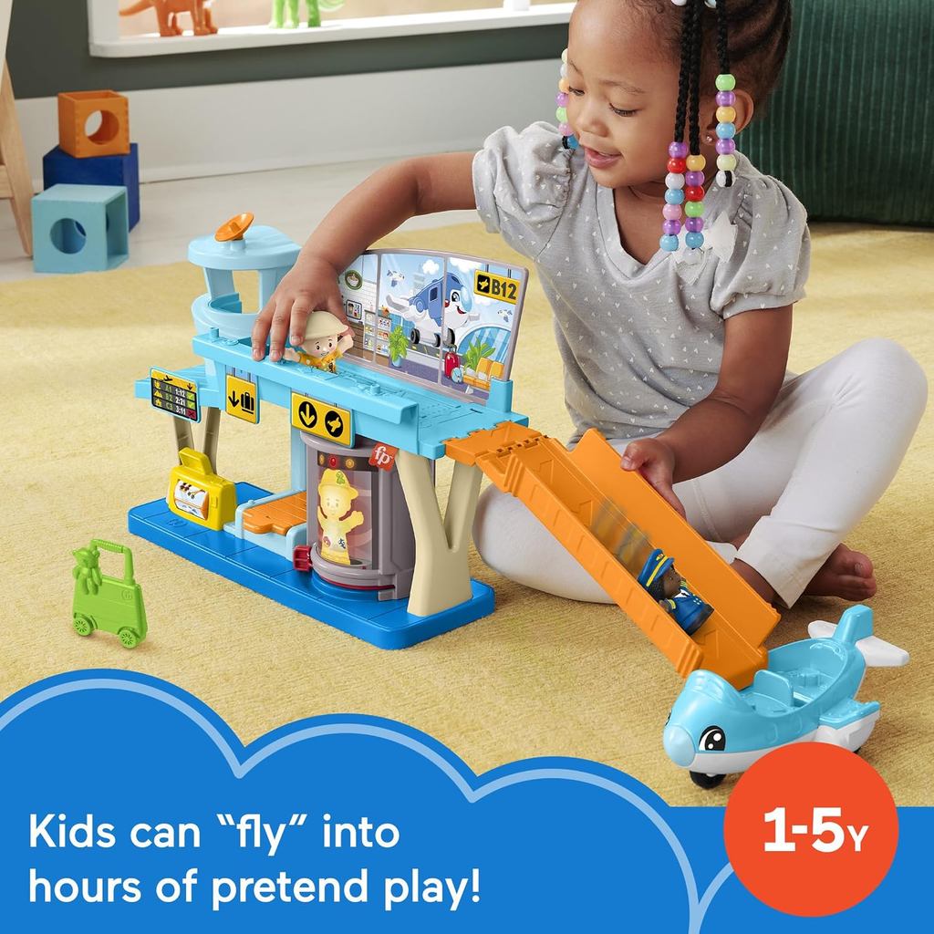 Fisher-Price Little People Everyday Adventures Airport Playset, Ages 1+