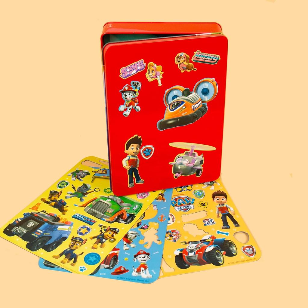 Paw Patrol Magnetic Playset,75 Mix&Match Dress Up Magnets,2-in-1 Storage Tin&Play Space,Fun Paw Patrol Toy for Kids 3&Up