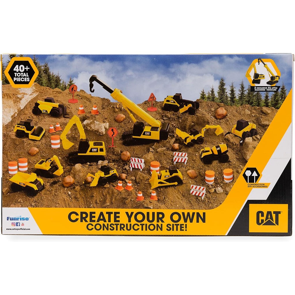 CAT CatToysOfficial Little Machines Mega Set (83337): 41pc Construction Vehicle Toy Playset for Ages 3-7