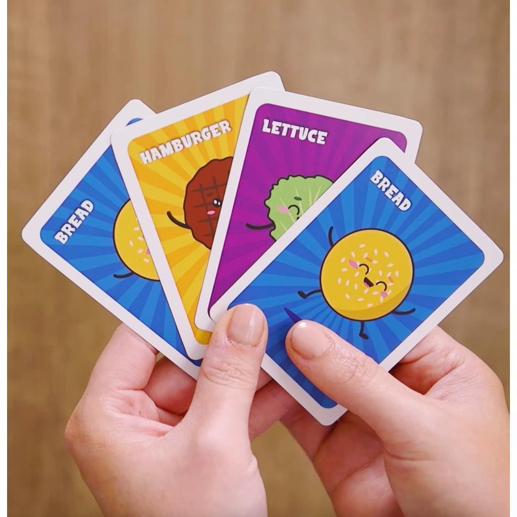 Slapburger - Fun Family Games for Game Night - Card Games-15 Min, Ages 4 and Up, 2-6 Players, 52 Playing Cards