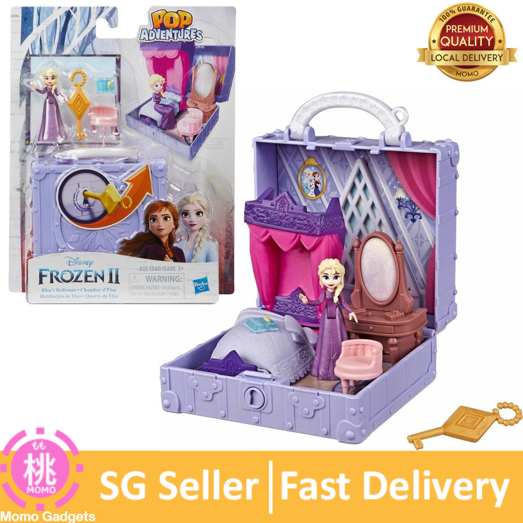 Disney Frozen Pop-Up Adventure Elsa's Room Playset with Handle, Includes Elsa Doll, Diary, Chair and Blanket